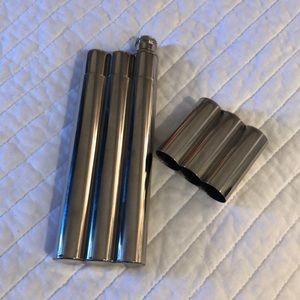 Stainless Steel Flask + Cigar Holder